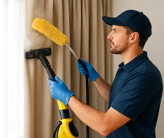 Trusted drapes cleaning technician Matty Curtain Cleaning lota QLD